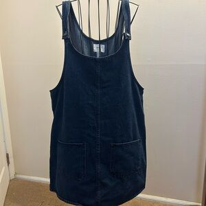 Forever 21 Blue Denim Overall Dress